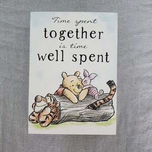 Disney Winnie the Pooh Silver Buffalo Wood Wall Sign Time Spent Together baby5x7